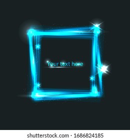 light neon square framwork for your design, text or presentation

