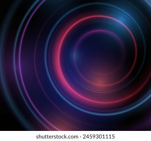 Light neon Twirl. Curve light effect of neon line. Luminous blue circle. Light pedistal, podium, platform, table. Vector PNG. Vector illustration
