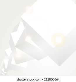 Light neutral abstract background with cubes. Vector.