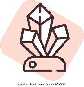 Light night lamp, illustration or icon, vector on white background.