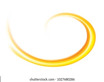 Fondo de fondo con fondo de fondo de remolino claro con espacio para texto. Color ámbar caliente brillante de la superficie del líquido de rizos. Mezcla circular de zanahoria dulce pura, albaricoque, jarabe de postre limón como caramelo de peluche