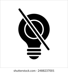 light off icon, no idea, on a white background.