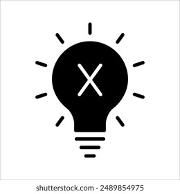 light off icon, no idea, on a white background.