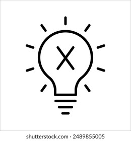 icono de apagado, ni idea, sobre un fondo blanco.