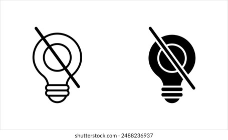 light off icon set, no idea, on a white background.