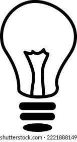 light off and light on lightbulb glowing and turned off electric light bulb simple black outline vector icon.eps
