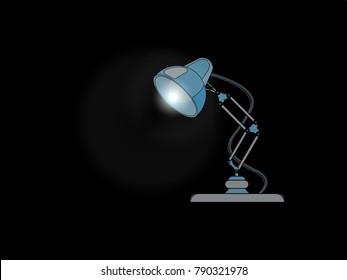 Light on black background.
