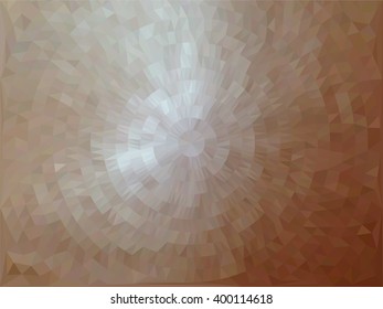 Light on brown circle low poly background