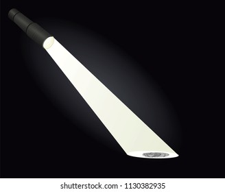 Light on fingerprint. vector illustration