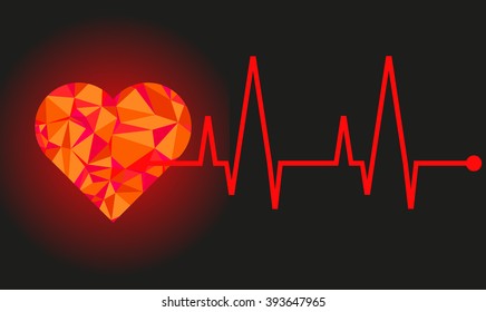 light on heart beat