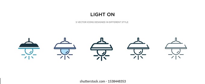 light on icon in different style vector illustration. two colored and black light on vector icons designed in filled, outline, line and stroke style can be used for web, mobile, ui