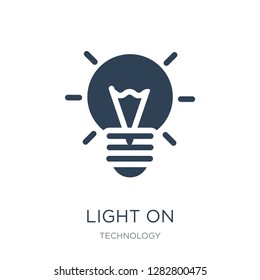 light on icon vector on white background, light on trendy filled icons from Technology collection, light on vector illustration