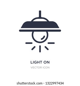 light on icon on white background. Simple element illustration from Technology concept. light on sign icon symbol design.