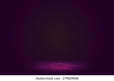 light on stage with smoke Vector illustration.