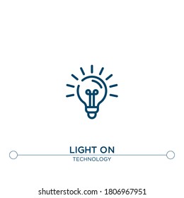 light on vector line icon. Simple element illustration. light on outline icon from technology concept. Can be used for web and mobile
