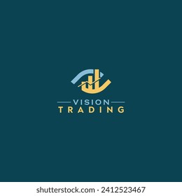 Light on your business expertise with Vision trading logo. 