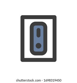 Light on/off switch icon on white background
