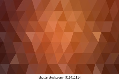 Light orange abstract mosaic background. Modern geometrical abstract illustration with gradient. Triangular pattern for your business design.