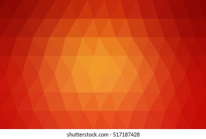 Light orange abstract polygonal template. Glitter abstract illustration with an elegant design. The polygonal design can be used for your web site.