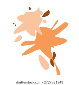 Light orange amorphous splashes suggesting creative spontaneity, painterly expression. Pure vector composition with color accents. Abstract print design, creative branding, expressive logo backdrops.