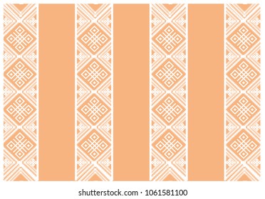 Light orange backdrop with a traditional Slavic ornament