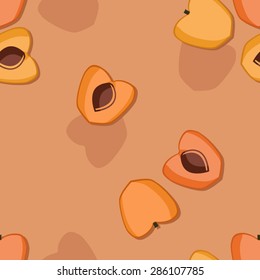 Light orange background decorated with apricots