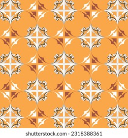 light orange background with repeated abstract pattern