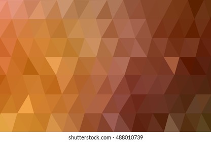 Light orange blurry triangle template. Geometric illustration in Origami style with gradient.  The polygonal design can be used for your web site.