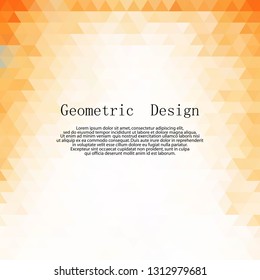 light orange geometric design for presentation. layout for advertising. polygonal style 