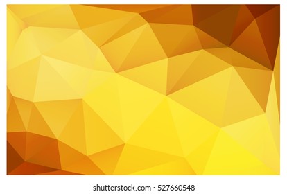 Light Orange Low poly crystal background. Polygon design pattern. Low poly vector illustration, low polygon background.