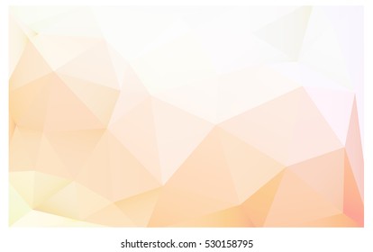 Light Orange Low poly crystal background. Polygon design pattern. Low poly vector illustration, low polygon background.