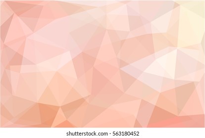 Light Orange Low poly crystal background. Polygon design pattern. Low poly vector illustration, low polygon background.