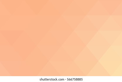 Light Orange Low poly crystal background. Polygon design pattern. Low poly vector illustration, low polygon background.