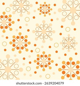 Light Orange mandala seamless pattern. A bright and joyful mandala design perfect for art and crafts, digital paper, fabric printing, textile printing, packaging, scrapbooking, gift wrap, background a