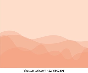 ilustración de fondo del paisaje montañoso de color naranja claro