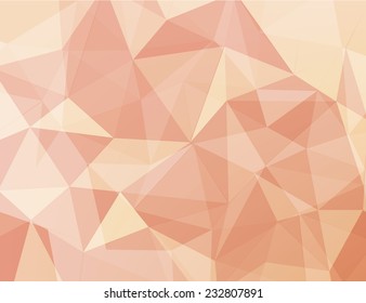 light orange and  pink polygonal geometric abstract background vecter 