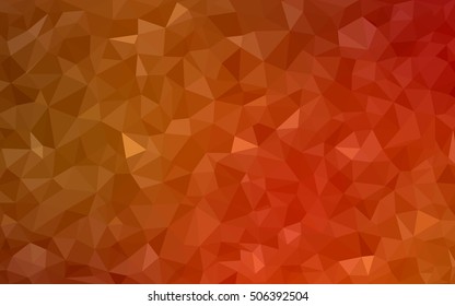 Light orange polygon abstract template. Shining illustration, which consist of triangles. A completely new design for your business.
