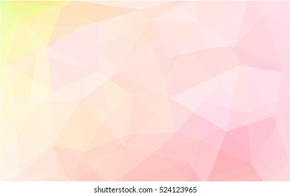 Light orange polygon abstract template. A vague abstract illustration with gradient. Brand-new style for your business design.