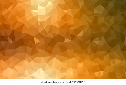 Light orange polygonal background. Colorful abstract illustration with gradient. A completely new design for your business.