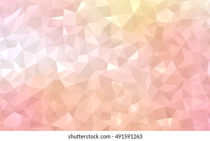 Light orange polygonal background. Colorful illustration in abstract style with gradient. A completely new design for your business.