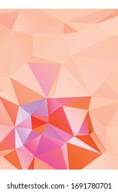 Ilustración polígonal de color naranja claro eps 10