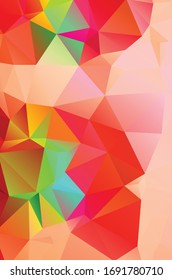 Ilustración polígonal de color naranja claro eps 10