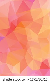 Ilustración polígonal de color naranja claro eps 10