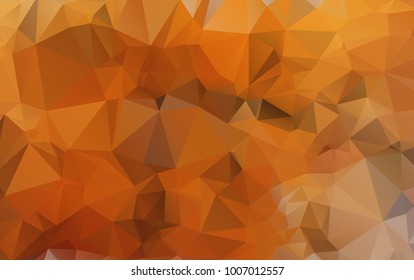 Light Orange polygonal illustration, which consist of triangles. Geometric background in Origami style with gradient. Triangular design for your business