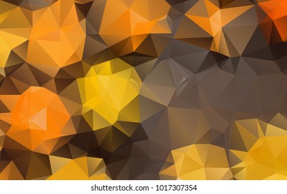 Light Orange polygonal illustration, which consist of triangles. Geometric background in Origami style with gradient. Triangular design for your business
