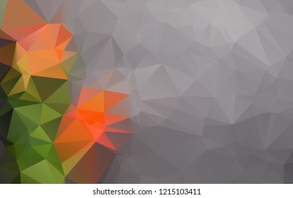 Light Orange polygonal illustration, which consist of triangles. Geometric background in Origami style with gradient. Triangular design for your business