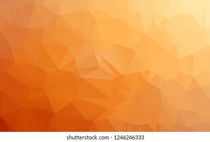 Light Orange polygonal illustration, which consist of triangles. Geometric background in Origami style with gradient. Triangular design for your business
