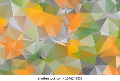 Light Orange polygonal illustration, which consist of triangles. Geometric background in Origami style with gradient. Triangular design for your business