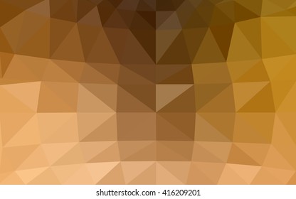Light orange polygonal illustration, which consist of triangles. Triangular design for your business. Geometric background in Origami style with gradient.
