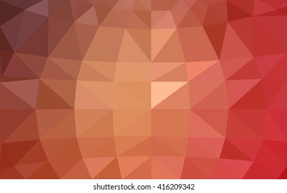 Light orange polygonal illustration, which consist of triangles. Triangular design for your business. Geometric background in Origami style with gradient.